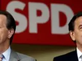 Schröder, durante la campaña electoral