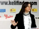 La ministra Trujillo, en la presentación en las 'kelifinders' (Efe).