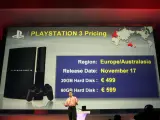 Kaz Hirai, el presidente de Sony América, anuncia el lanzamiento y el precio de la consola PlayStation 3 en Europa.