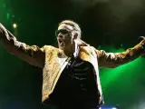 El líder de los Guns N'Roses, durante su concierto en el Auditorio Juan Carlos I de Madrid (A.Martín / Efe)