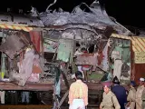Uno de los trenes atacados en Bombay. (AP)