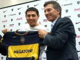 Riquelme, el día de su presentación con Boca. (EFE)