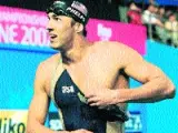 Phelps, tras de batir el récord del mundo de 200 metros.(Walton/Efe)