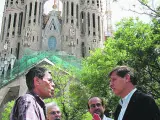 Alberto Fernández Díaz ayer en la Sagrada Família. (Sara Riera / Acn)