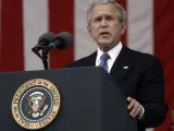 George Bush, en un acto por las víctimas de las guerras de Irak y Afganistán.