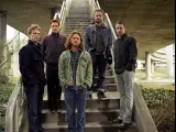 El quinteto de Seatle Pearl Jam, liderado por el vocalista Eddie Vedder (centro).