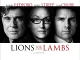 Diseño sobrio y clásico para el cartel de 'Lions for lambs'.