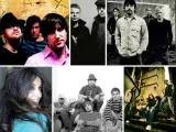 Greta, Meshala, Korn (de izda. a dcha.), Ash, Chemical Brothers y Foo Fighters (arriba, de izda. a dcha., en la ampliación).