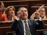 Mariano Fernández Bermejo, durante su intervención en la sesión de control al Gobierno. (Gustavo Cuevas / EFE).