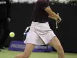 Maria Sharapova, durante su partido con Hantuchova en el Masters. (Efe)