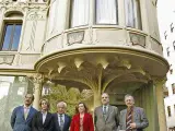 De izquierda a derecha: Emilio Casares, Theresa Zabell, Manuel Jiménez de Parga, Aurora Egido, Tomás Marco, y Juan Pablo Fusi.