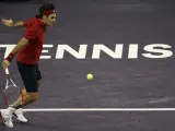 Roger Federer, durante su partido contra Fernando González (Reuters).