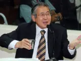Alberto Fujimori durante la sexta jornada del juicio contra él.