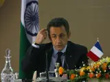 Nicolas Sarkozy, durante su visita a la India. (REUTERS/B Mathur)