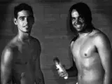 Antonio y Miguel de Vicente, listos para ducharse.