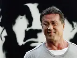 Sylvester Stallone en la presentación de su película 'John Rambo' en el estadio de fútbol Santiago Bernabéu(Madrid).