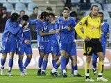 Granero celebra un gol con sus compañeros. (Reuters)