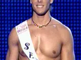 El representante de Sevilla presumió de bella sonrisa y un torso de los que quitan el hipo. (TELECINCO)