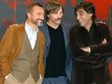 Arturo Péra Reverte, Viggo Mortensen y Agustín Díaz Yanes (de izda a dcha) (ARCHIVO).
