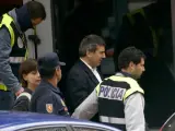 El jefe de la Policía de Coslada, Ginés Jiménez, al salir de comisaría.