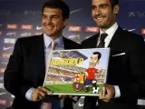 Guardiola, en su presentación como técnico culé (Reuters).
