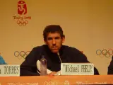 Phelps, en la sala de prensa