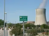 Vista de la torre de refrigeración de la Central Nuclear de Ascó (Tarragona)(J.S./EFE)
