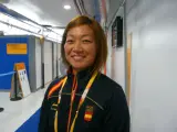 Mayuko, durante la competición.