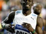 Usain Bolt se impuso en los 100 metros de la reunión atlética de Bruselas.