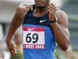 Asafa Powell en la reunión italiana de Rieti, en la que se impuso en los 100 metros.