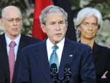 G. Bush tras la reunión del G-7 (AGENCIAS)