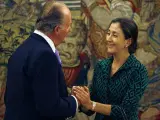 Betancourt saluda al Rey en su última visita a España (ARCHIVO)