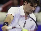 Roger Federer durante su partido ante Stepanek. (EFE)