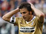 Alessandro Del Piero, delantero del Juventus, se lamenta en el partido ante el Sampdoria.