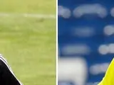 Raúl y Del Piero, en el entrenamiento previo al Madrid-Juventus. (EFE)
