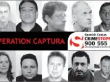 Cartel de Crimestoppers en la que aparecen diez delicuentes peligrosos que podrían estar por Alicante.