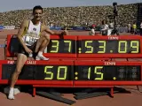 Paquillo, delante del récord del mundo de 10 km marcha. (EFE)