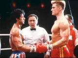 Sylvester Stallone y Dolph Lundgren en 'Rocky IV'.