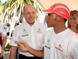 Ron Dennis y Lewis Hamilton en el pasado GP de Australia.