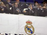 Vicente Boluda, nuevo presidente del Real Madrid, en el palco del Santiago Bernabéu.