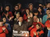 Ibarretxe durante la fiesta de disfraces centrada en 'Mr. Spock'. (EFE)