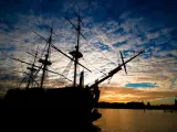 El símbolo de 'The Pirate Bay' es un barco de vela con una bandera pirata.