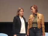 Soraya Saenz de Santamaría y Leire Pajín, en Huesca
