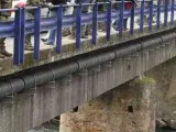 Un grupo de pescadores en el Narcea