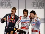 Vettel, Trulli y Glock, en Bahrein.