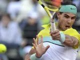 Rafael Nadal disputa un partido en el Masters 1000 de Roma.