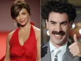 La cantante Paula Abdul y el cómico Sacha Baron Cohen.