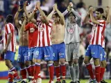 El Atlético, tras batir al Almería.
