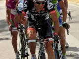 El ciclista español Carlos Sastre, del equipo Cervelo, en acción en el Giro de Italia.