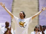 Pau Gasol, durante los actos de celebración de los Lakers.